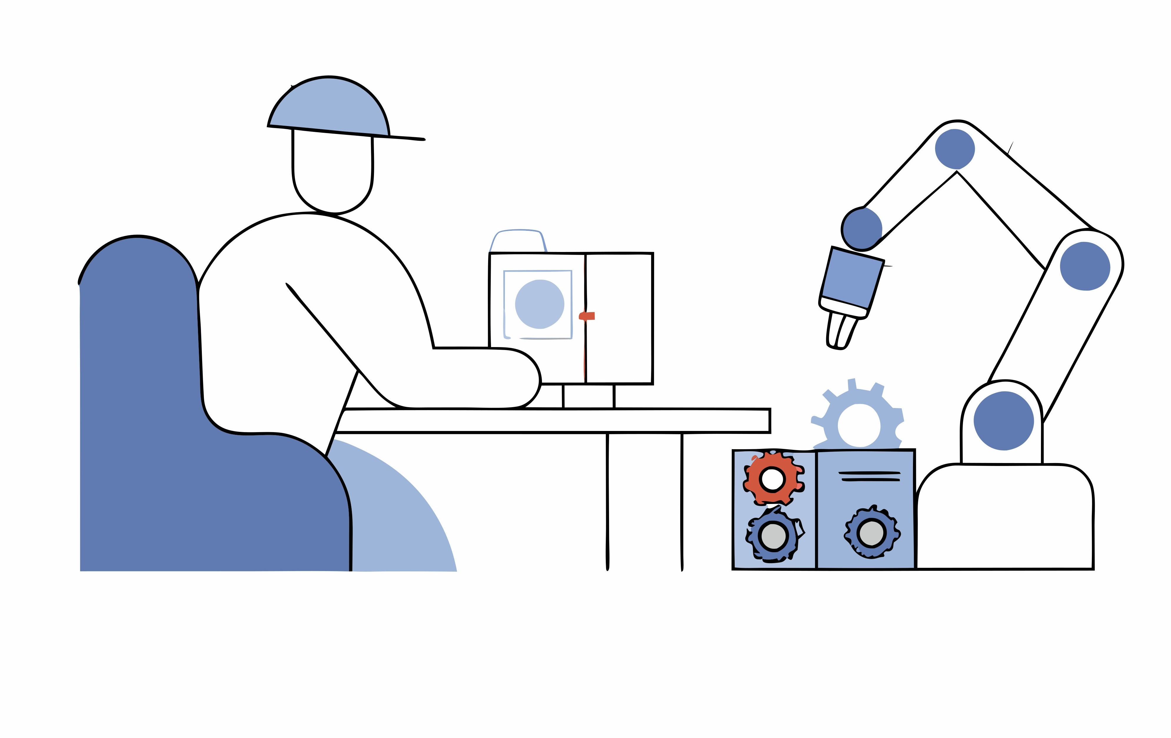 Person assisted by a robot